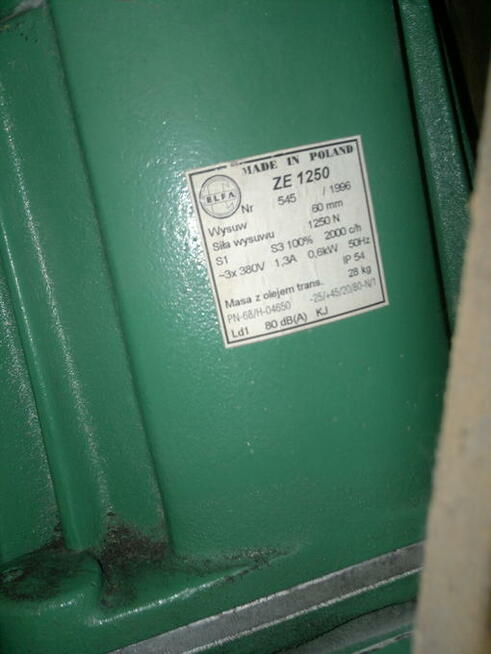 Zwalniak ZE 1250 ; 60mm 380V