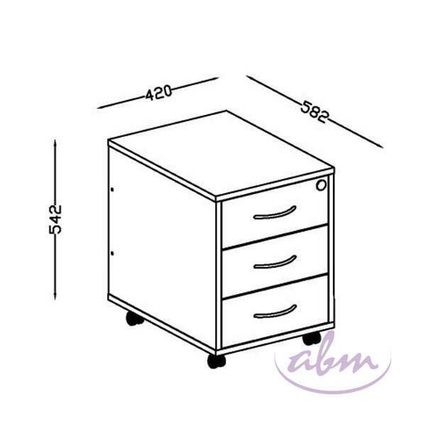 Kontener biurowy K303A z zamkiem