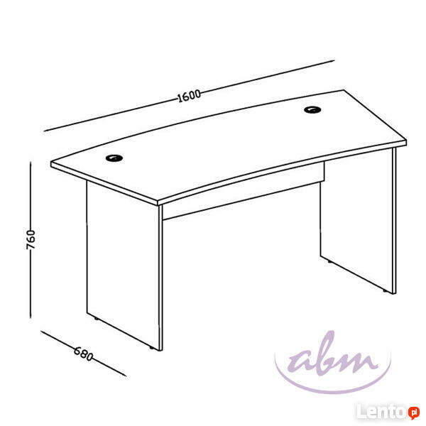 Klasyczne biurko z płyty laminowanej QB56A