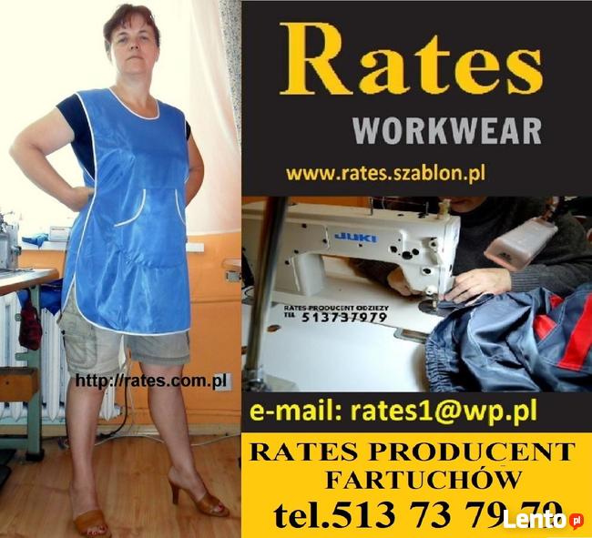 Fartuchy damskie cena od 8 zł.RATES Producent Odzieży