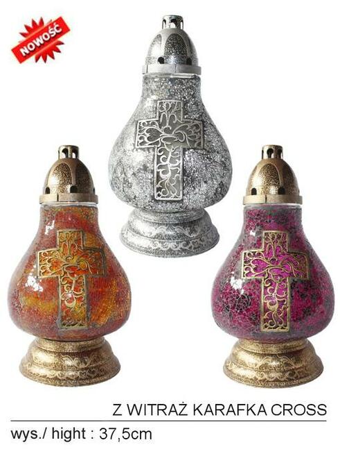 Znicze Witraże, gipsowe, szklane, wkłady Promyk - Ignis