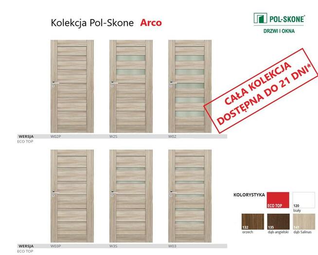 Drzwi PORTA Verte Home model G w kolorze białym Wewnętrzne