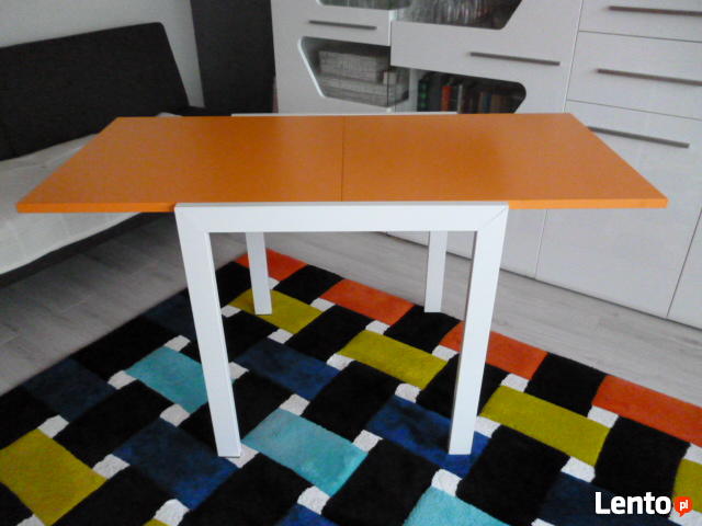 Stół rozkładany, kwadratowy DADO Q B ARANCIO 70x70x140 cm.