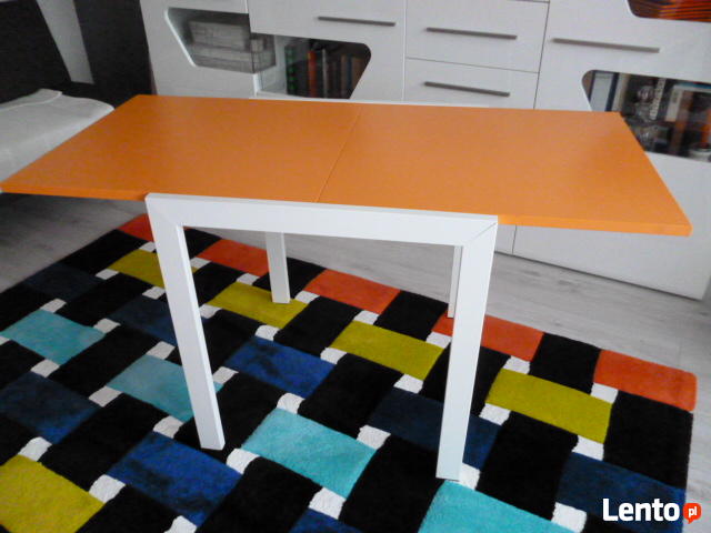 Stół rozkładany, kwadratowy DADO Q B ARANCIO 70x70x140 cm.