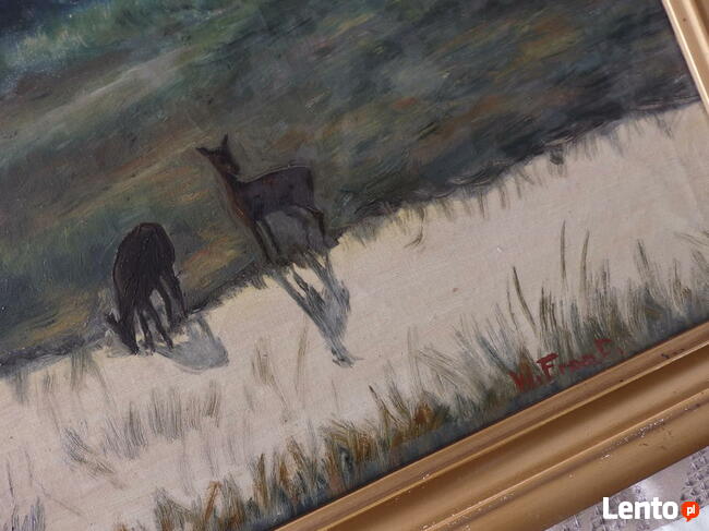 Stary obraz olejny Sarenki