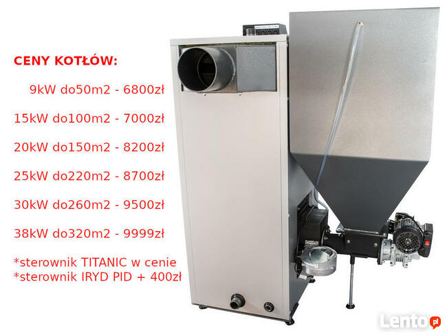 Kocioł PLESZEW podajnik 5 KLASA na ekogroszek 25KW 220m2