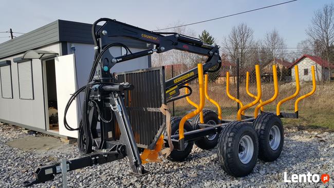 PRZYCZEPA LEŚNA COUNTRY 5t ŻURAW 4,8 HDS z TUZ POMPA na WOM