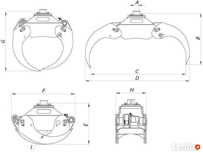 ŻURAW LEŚNY 3,8m do drewna FARMA HDS CHWYTAK ROZDZIELACZ