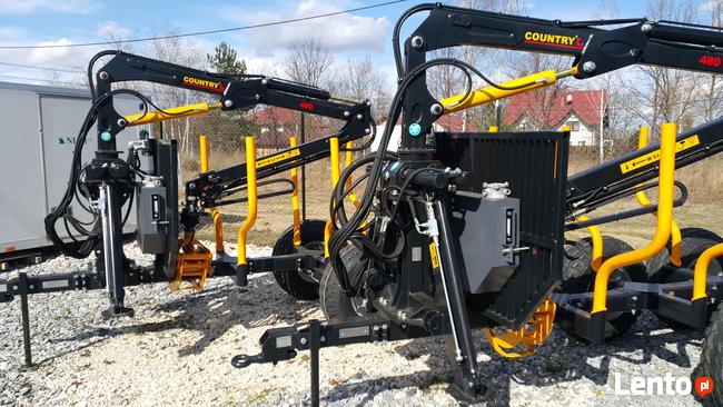 PRZYCZEPA LEŚNA COUNTRY 5t ŻURAW 4,8 HDS z TUZ POMPA na WOM