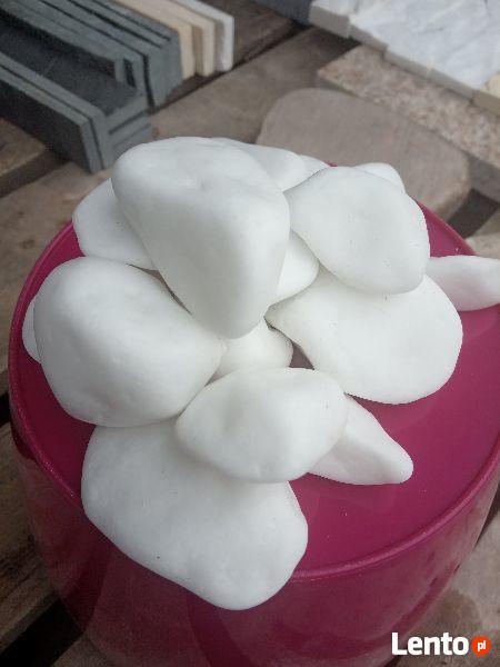 OTOCZAK THASSOS Otoczak Śnieżno-biały Grecki Marmur Do ogrod