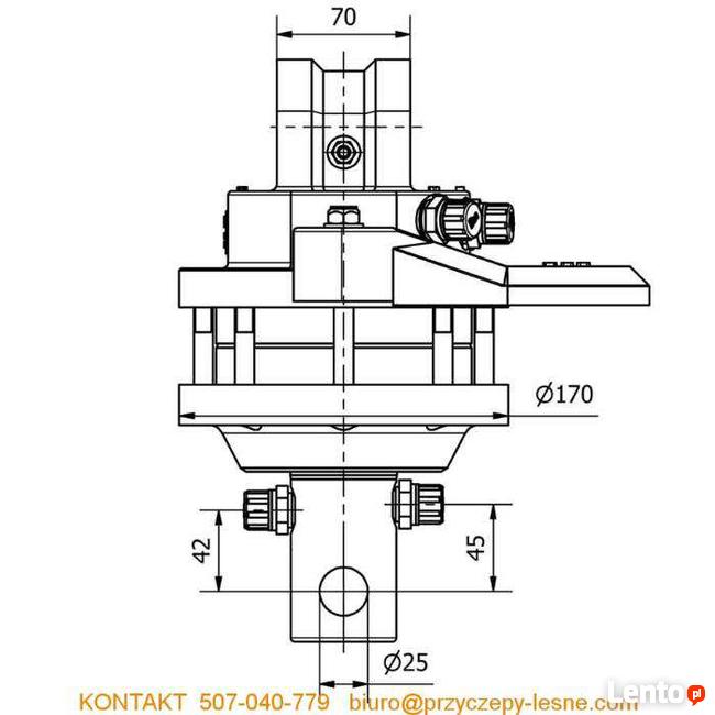 Rotator hydrauliczny 3t do Chwytak Żuraw Koparka Dźwig HDS