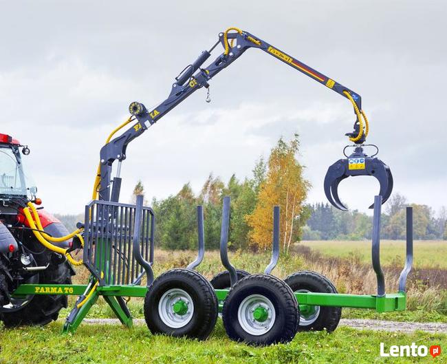ŻURAW LEŚNY 3,8m do drewna FARMA HDS CHWYTAK ROZDZIELACZ