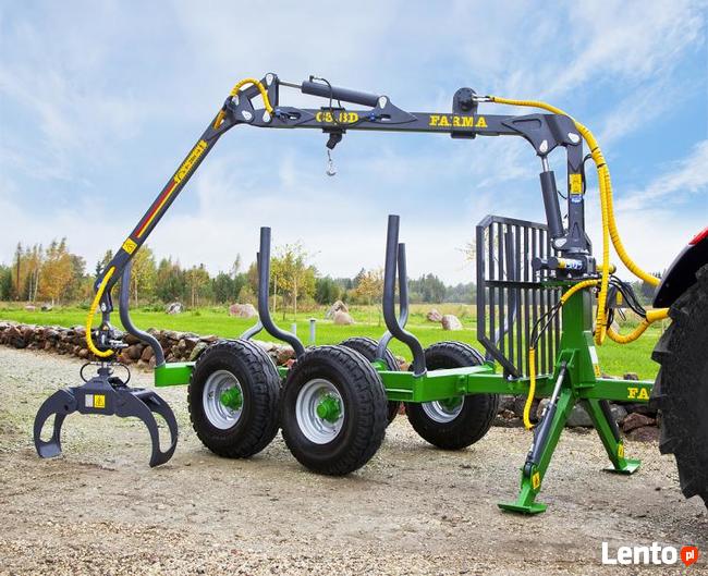 ŻURAW LEŚNY 3,8m do drewna FARMA HDS CHWYTAK ROZDZIELACZ