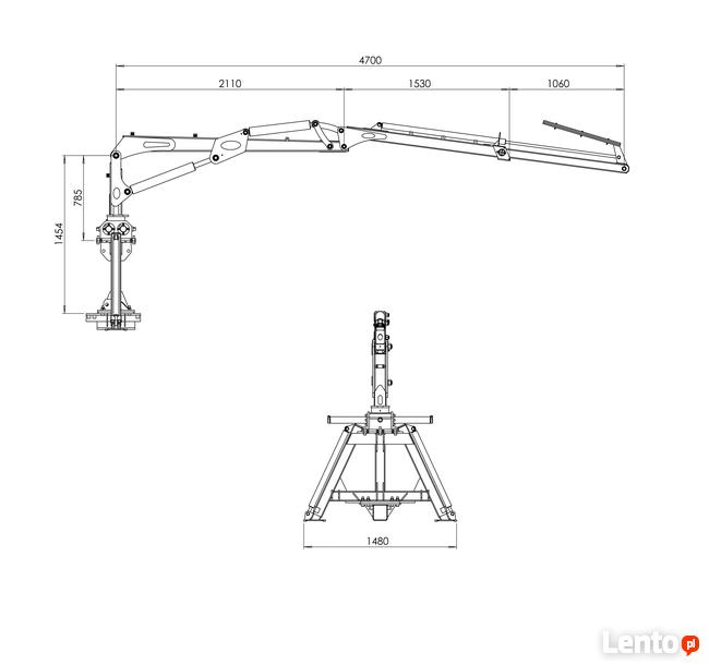 PRZYCZEPA LEŚNA COUNTRY 5t ŻURAW 4,8 HDS z TUZ POMPA na WOM
