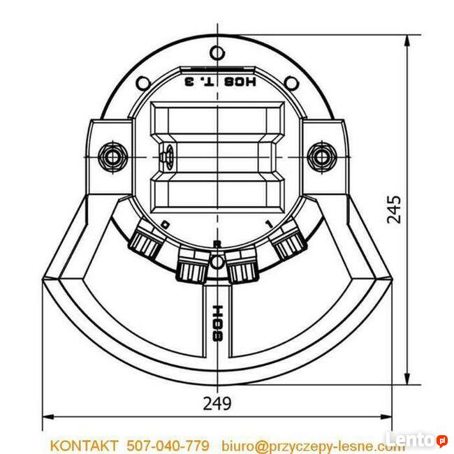 Rotator hydrauliczny 3t do Chwytak Żuraw Koparka Dźwig HDS