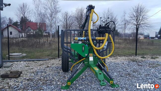 PRZYCZEPA LEŚNA 6t FARMA ŻURAW 4,2m HDS CHWYTAK ROZDZIELACZ