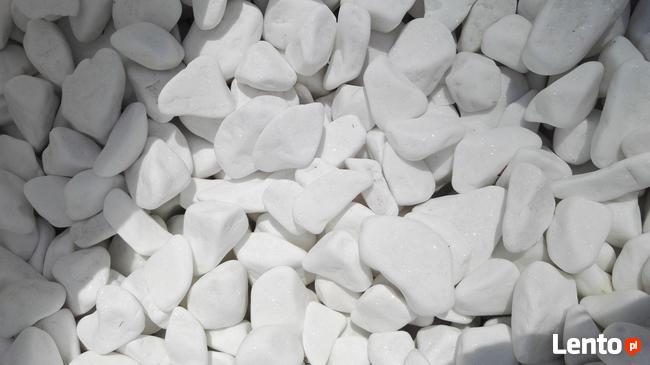 OTOCZAK THASSOS Otoczak Śnieżno-biały Grecki Marmur Do ogrod