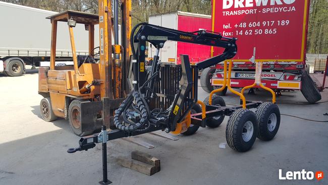 ŻURAW LEŚNY 4,1m HDS Country do drewna Chwytak Rozdzielacz