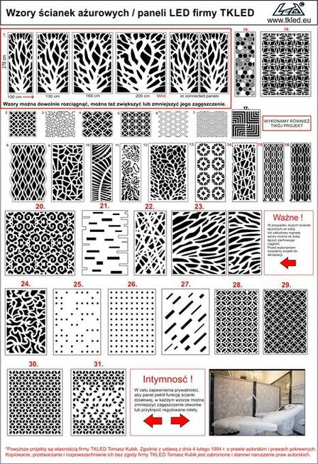 Ścianka Działowa Ścianka Dekoracyjna Panele 3D Wymiar115x200