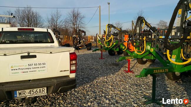 PRZYCZEPA LEŚNA 9t FARMA ŻURAW G3 DŹWIG 6,7m HDS WYSUW 1,5m