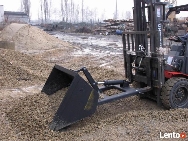 Szufla hydrauliczna 0,45m3 montowana na widłach