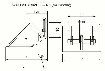 Szufla hydrauliczna 0,6m3 montowana na karetce