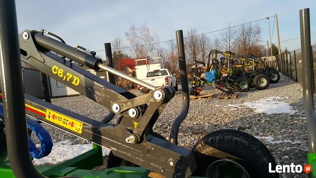 PRZYCZEPA LEŚNA 9t FARMA ŻURAW G3 DŹWIG 6,7m HDS WYSUW 1,5m