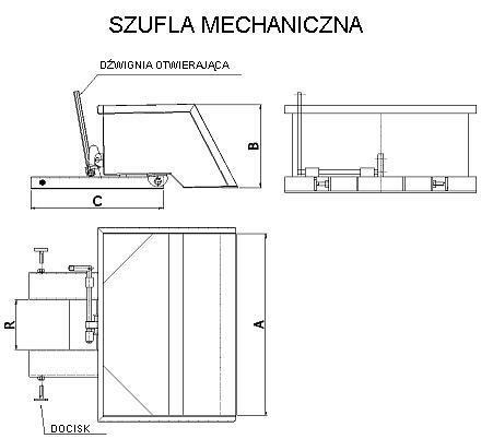 Szufla mechaniczna pojemność 1m3