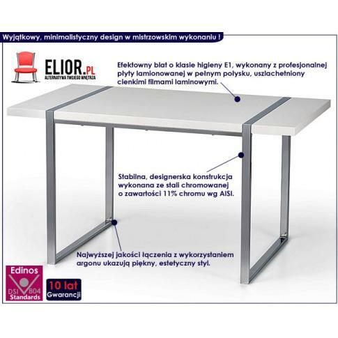 STÓŁ LENION - BIAŁY POŁYSK