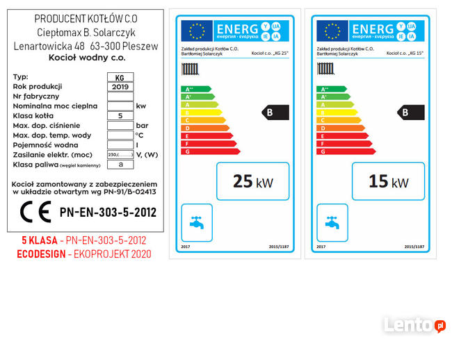 Kocioł kotły 5klasa ecodesign PODAJNIK 15KW PLESZEW 100m2