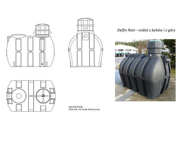 Zbiornik na deszczówkę DELFIN RAIN 3000l - 4000l - 5000l