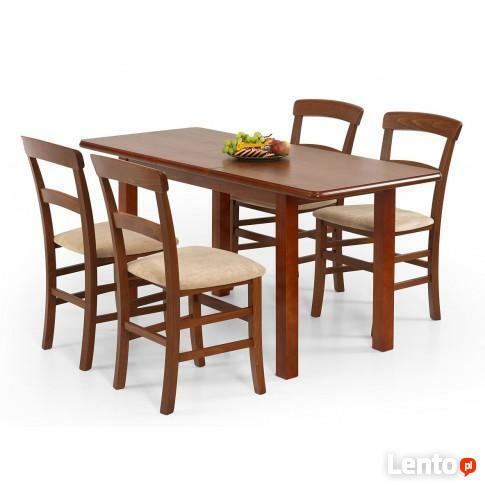 ROZKŁADANY STÓŁ DINOS 120-158 CM - CZEREŚNIA