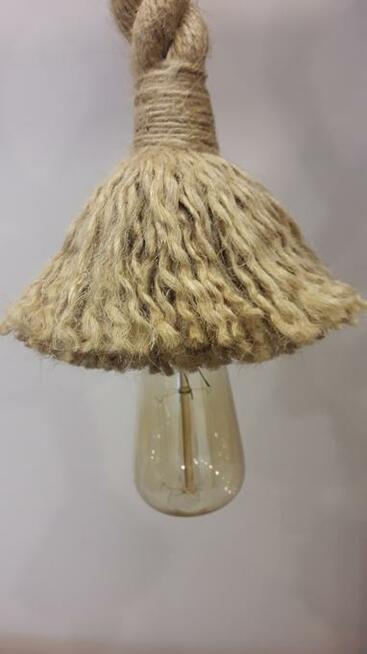Lampa wisząca sznur żyrandol z liny 1,5m