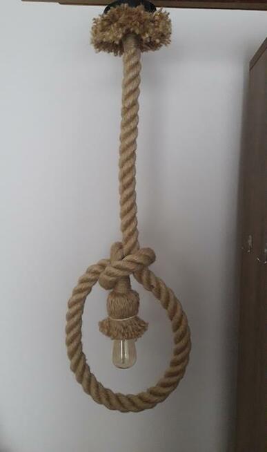 Lampa wisząca sznur żyrandol z liny 1,5m