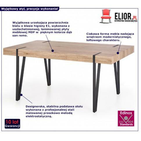 STÓŁ LOFTER - DĄB SAN REMO