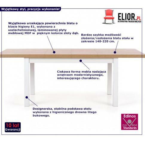 ROZKŁADANY STÓŁ SELEN - DĄB SONOMA