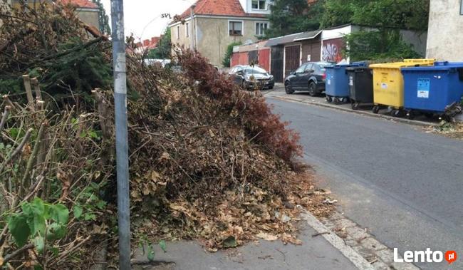 Utylizacja wywóz wywrotką gałęzie krzaki odpady zielone