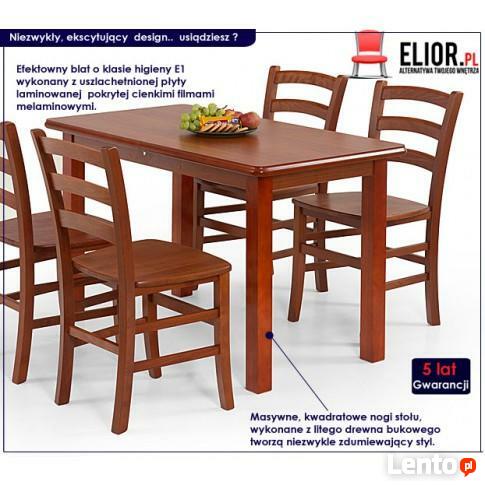 ROZKŁADANY STÓŁ DINOS 120-158 CM - CZEREŚNIA