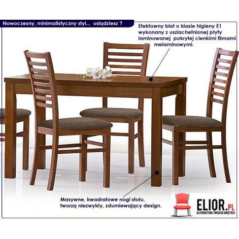 Rozkładany stół Destin 120-160 cm - ciemny