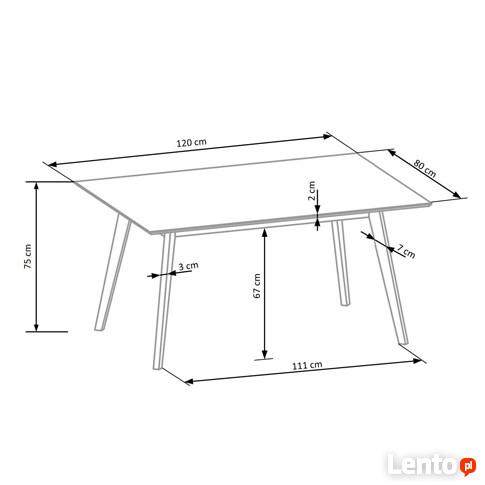 Zestaw stołowy Rawel - jasny dąb.