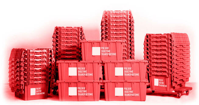 Pojemniki plastikowe PST, transportowe 60x40x40 cm – wynajem