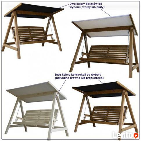 HUŚTAWKA OGRODOWA 3-OSOBOWA JASNA - 2 KOLORY