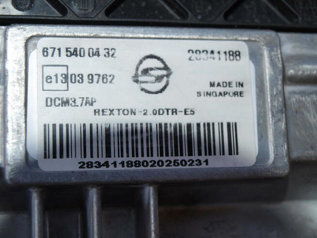 SSANGYONG REXTON 2.0 Diesel komputer sterownik 2012 - 2017r