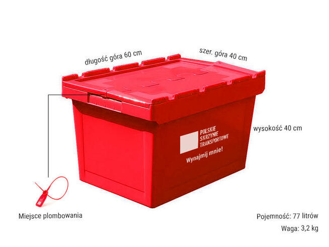 Plastikowe pojemniki do przeprowadzki WYNAJEM