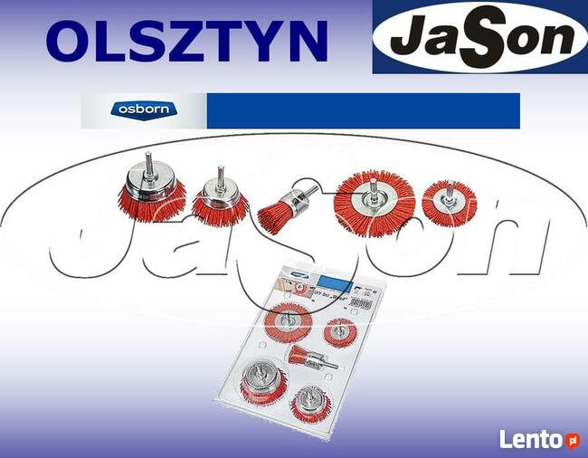 Zestaw szczotek z tworzywa do metalu, drewna, do szlifierki