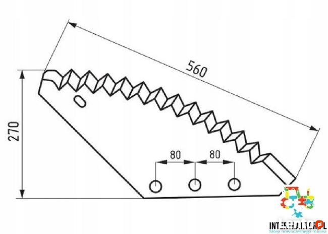 NÓŻ PASZOWOZU do METAL FACH, METAL TECH, EURO MILK