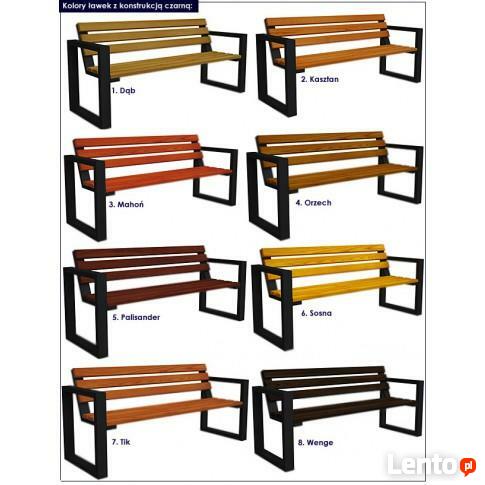 ŁAWKA OGRODOWA NORIN BLACK 150CM - 8 KOLORÓW