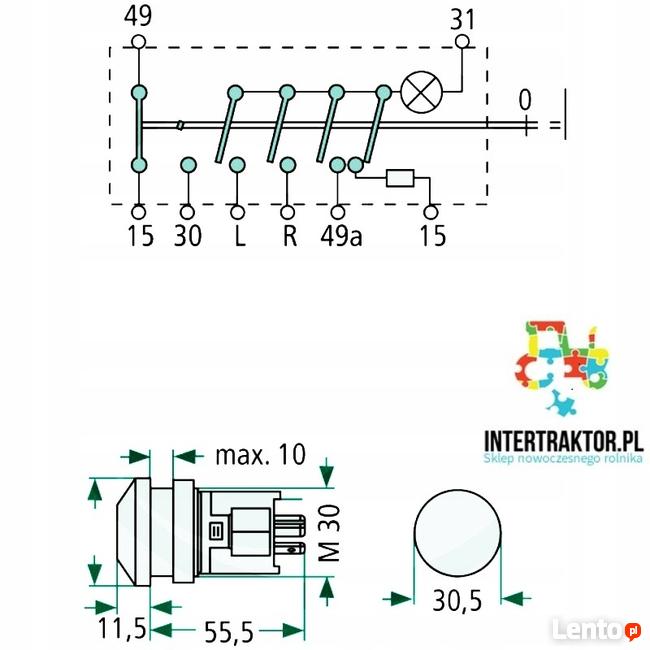 Włącznik świateł awaryjnych HELLA nr CNH 5122659