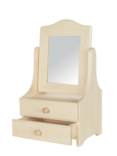 Toaletka-decoupage, galanteria drewniana,