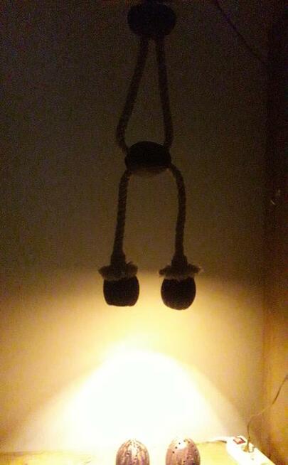 Lampa wisząca z liny jutowej KOKOS żyrandol sznur